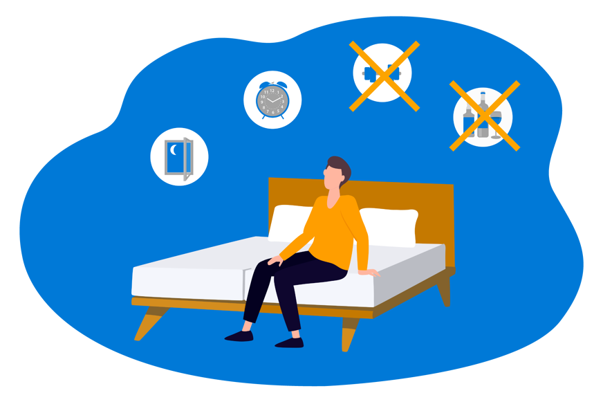 man considering sleep and activity choices